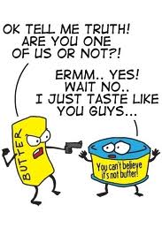 butter mad at margarine